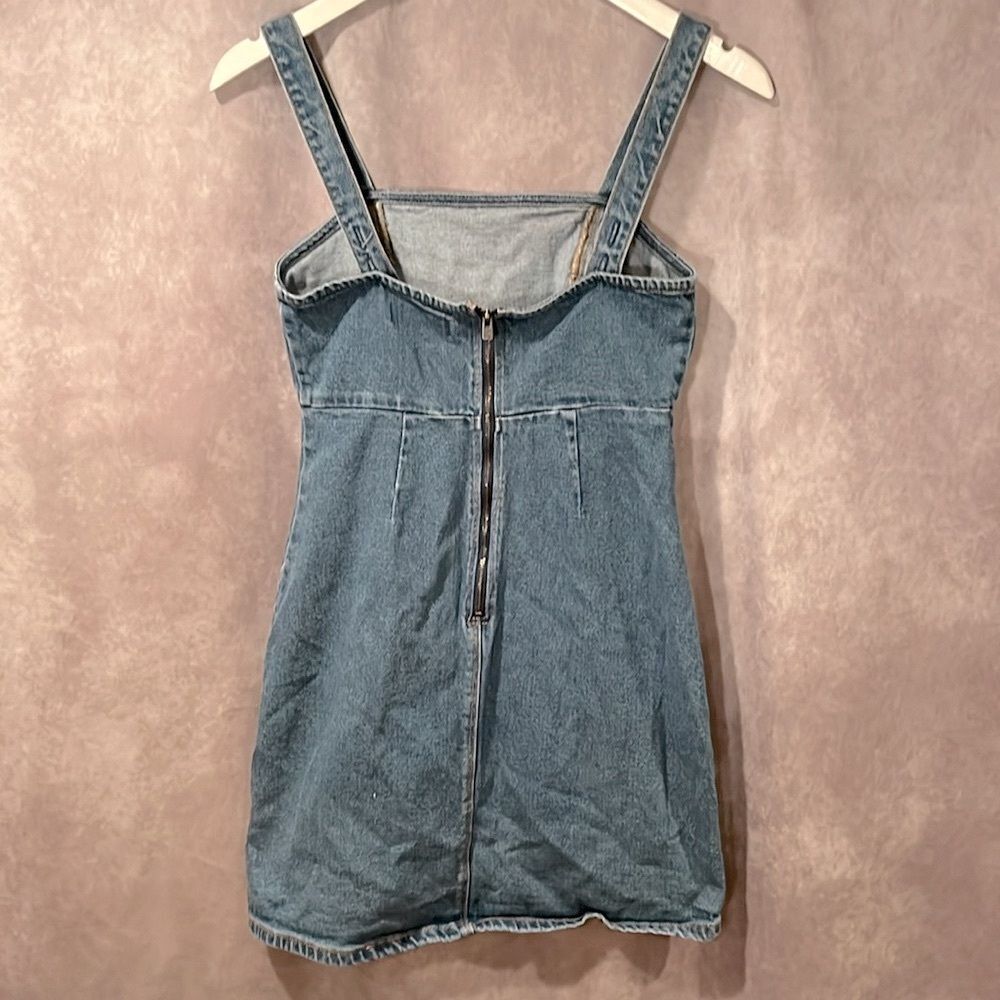 Hollister Overalls Denim Blue Mini Dress size XS - Picture 5 of 9